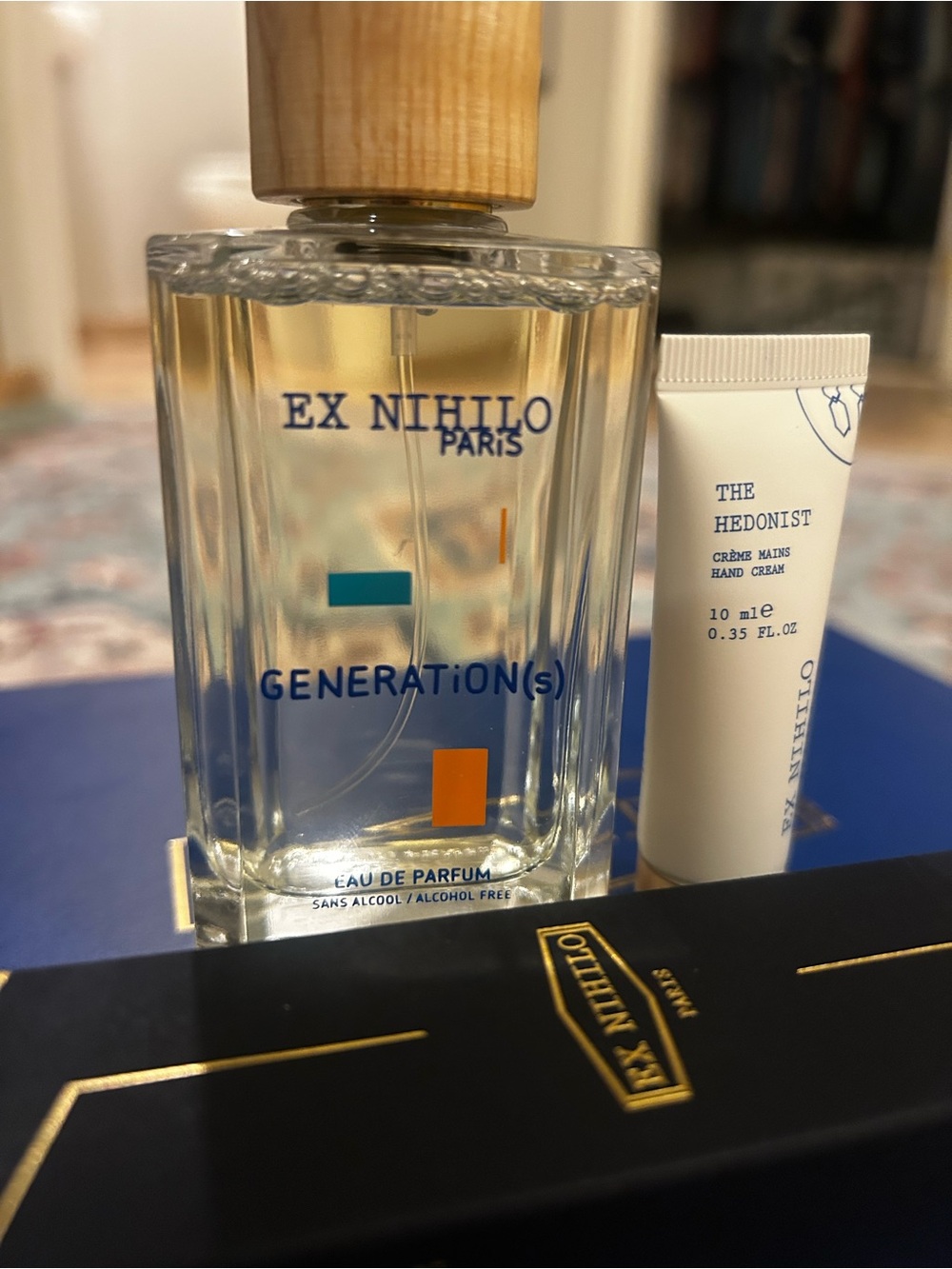 Perfume and hand lotion. Ex hihilo blue talisman and generations